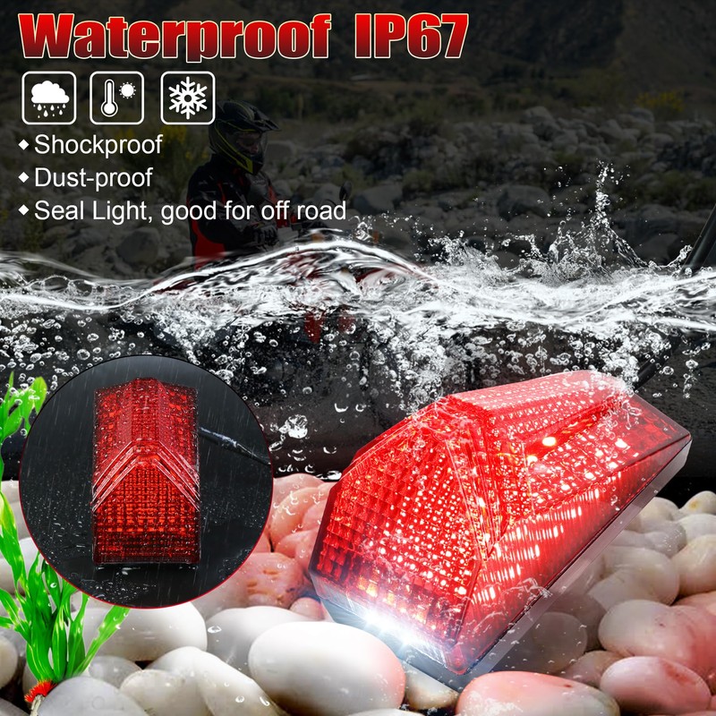 MOVOTOR LED Tail Light 500% Bright Rear Brake Light with