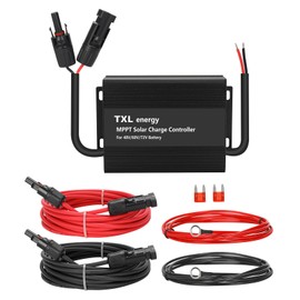 TXL 12A MPPT Solar Charge Controller for Solar Boost Charging, Compatible with 48V/60V/72V Lead-Acid, LiFePO4, Gel, Flooded Battery, for Golf Cart, Solar Panel, Off-Grid, Electric Vehicles