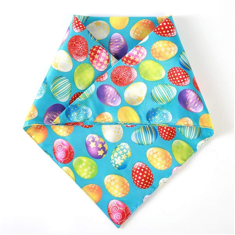 DELIFUR Dog Easter Day Bib 2 Pack Pet Rabbit Scarf