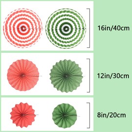 Hocansen Pack of 6 Paper Fan Hanging Decorations for Party, Wedding, Birthday, Festival, Party Decoration (Colour)