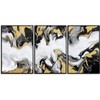 Zessonic Black and Gold Wall Art, Abstract Framed Canvas Print