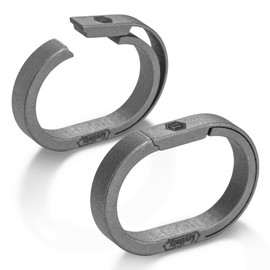 Titan EDC Carabiner Key Ring, Split Key Ring, Quick Release Key Organiser, Titanium Carabiner Keychain Liner for Connecting House Car Keys (Sw2pc)