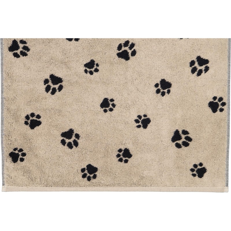 Cawö Home Hand Towels We Love Dogs Paws 6247 Black/Beige