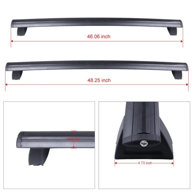 150LBS Only Fits with OEM Roof Rails Roof Rack Cross
