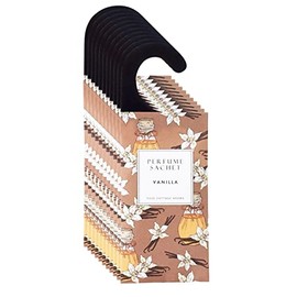 Rose Cottage 12Packs Vanilla Closet Air Freshener Deodorizer Scented Sachets Bags for Drawer and Closet