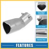 REPAIROCK Car Exhaust Tip Pipe Heart Shaped 2.44" Inlet 2.72"x2.36"