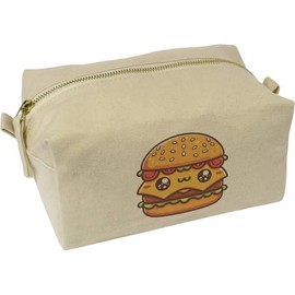 'Kawaii Cheeseburger' Canvas Wash Bag/Makeup Case (CS00036894)