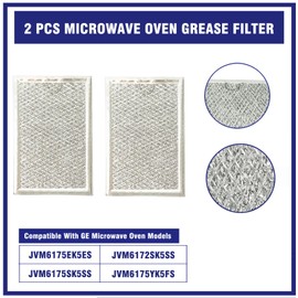 2 Pcs Microwave Grease Filter Replacement Fit for GE JVM6175EK5ES, JVM6172SK5SS, JVM6175SK5SS, JVM6175YK5FS