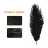 Crenze 10pcs Black Ostrich Feathers 12-14inch(30-35cm) for Home Wedding Decoration