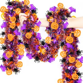 Giyomi Halloween Decorations, Set of 5, Sparkly Plating Molds, Halloween Decorations, Decorations, Cute, Pumpkin, Bats, Spiders, Halloween Party Accessories, Wall Decoration, Garden Decoration