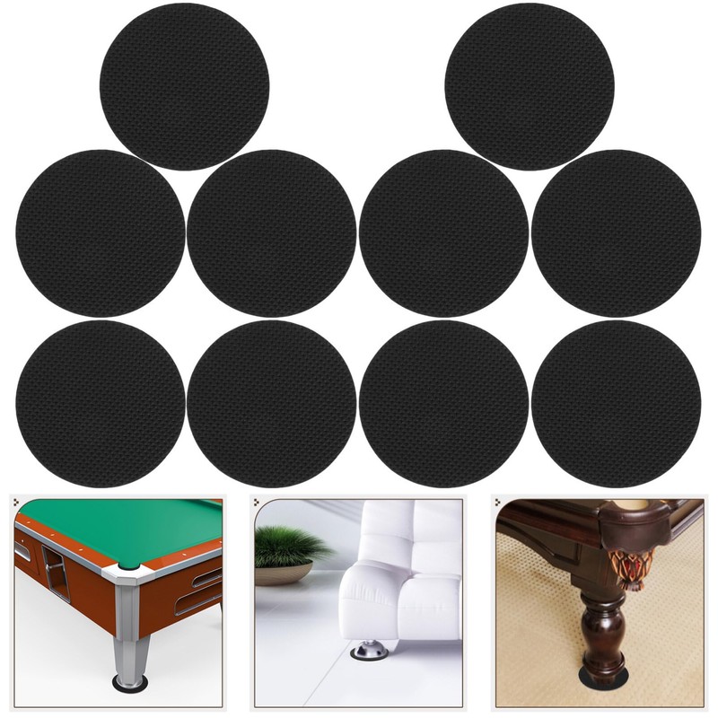 Toddmomy 10pcs Billiard Pool Table Leg Shims 8.6cm Rubber Pool