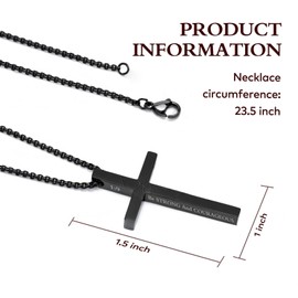 Variengrave Basketball Cross Necklace, Inspirational Christian Bible Verse Cross Pendant, Basketball Accessories for Men, Religious Sports Jewelry Gift for First Communion Baptism