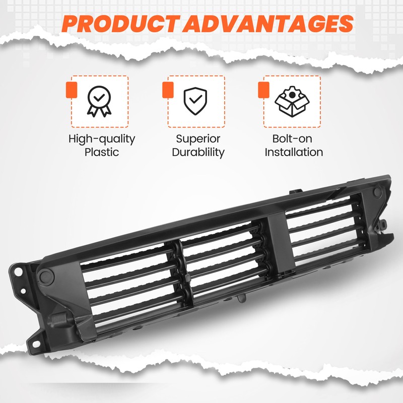 HECASA Lower Active Grille Shutter W/O Motor Compatible with 2017-2020