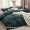 Bedsure Forest Green Duvet Cover Queen Size - 3 Pieces