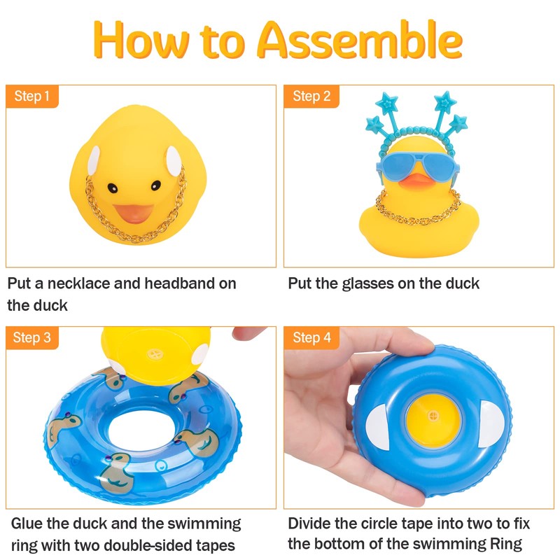 wonuu Car Duck Rubber Duck Car Ornaments Duck Car Dashboard