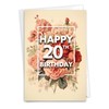 NobleWorks 20th Birthday Milestone Greeting Card with 5 x 7