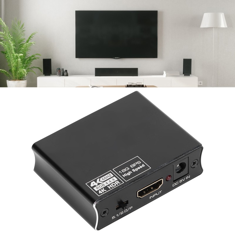 60hz Optical Fiber Audio Splitter Stereo Audio Stable Performance Audio