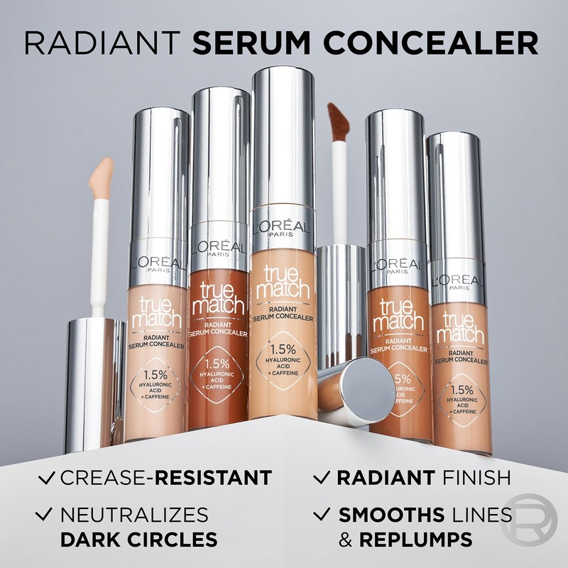 L'Oréal Paris Concealer for a Natural Radiant, Moisturising and Plumping,