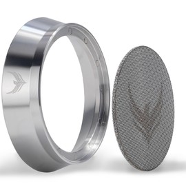 KNODOS Stainless Steel 58mm Dosing Funnel and Espresso Puck Screen Set For 58 mm Portafilter