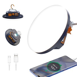 10000mAh 4000LM Flashlight Portable LED Camping Lantern Rechargeable Light 30W with Digital Power Display and Magnet , IPX5 Waterproof Tent Lights Power Failure Emergency Light