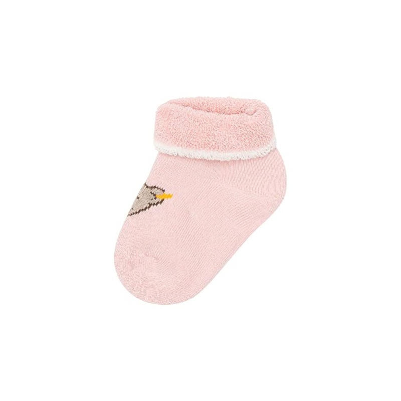 Steiff Unisex Baby Short Socks GOTS, Silver pink