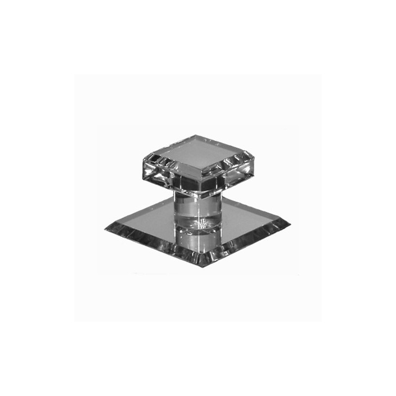 Mirart Small, Self Stick, Mirror Knob. 1" x 1" Face