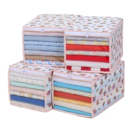 Astro 183-39 Storage Case for Clothes, Compact Size, Petite Rose Pattern, Small Floral Pattern, Set of 4, Breathable Non-woven Fabrics, Clothes, Children's Clothes, Storage Bag, Storage Bag, Small