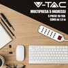 V-TAC Power Strip with Switch and Cable of 1.5 Metres,