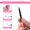 100Pcs Micro Eyebrow Brush Set with Cap Eyelash Spoolies Comb