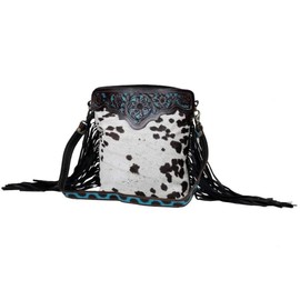 Myra Black Panther Hand Tooled Bag
