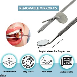 Dental Tools Plaque Remover Teeth & Gum Cleaning Tools 7 Pcs Oral Care Kit Tooth Filling Repair Made of Set Stainless Steel Scrapper Picks Tweezers Mirror Suitable for Men Women Kids and Pet Care