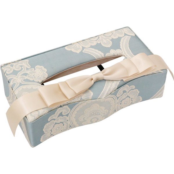 Royal Arden Aqua Flower Tissue Box Case Opera Blue 76157