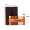 Longivia® Beard Comb Wood Ecological 100% Pear Wood Beard Comb