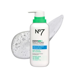 No7 Derm Solutions Daily Detox Foaming Face Wash - Gel Facial Cleanser Formulated with Ceramides, Niacinamide & Adaptogens To Help Maintain Moisture Barrier - For Oily & Blemish-Prone Skin (8 Fl Oz)