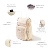 Baggallini Women's Modern Pocket Crossbody, Light Beige Faux Shearling, One