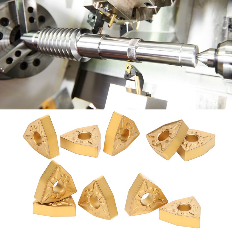 10Pcs CNC Lathe Turning Insert Indexable Solid Carbide Blade Cutting
