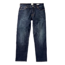 Huckberry Mens Jeans, Stretch Selvedge Denim - Hb Classic, Dark Wash, 38 x 32