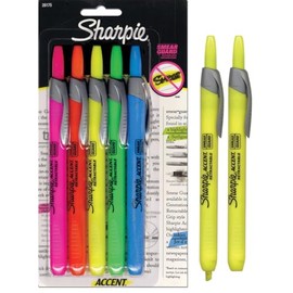 Sharpie Accent Retractable Highlighters 5-Color Micro-Chisel Tip Set