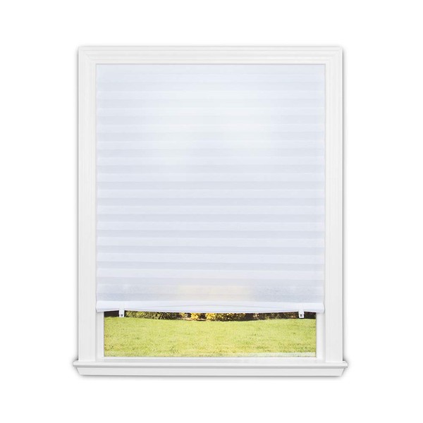 Redi Shade No Tools Original Light Filtering Pleated Fabric Shade White, 36 in x 72 in, 1 Pack