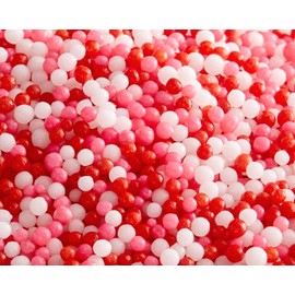 Oasis Supply, Valentine's Day, Mother's Day, Heart & Shapes Cupcake Topping Quins, Valentine's Day Nonpareil Mix - 8 oz