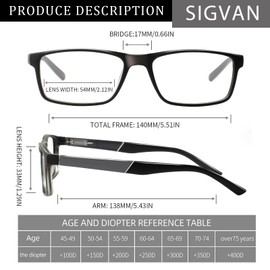 SIGVAN 5 Pack Reading Glasses Blue Light Blocking Readers for Men Women with Spring Hinge Computer Rreading Glasses (5 Multicolor, 3.50, x)