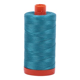 Aurifil A1050-4182 Mako Cotton Thread Solid 50wt 1422yds,Dark Turquoise