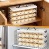 HFYZZ 3-Layer Deviled Egg Container with Lid and Handle, Clear