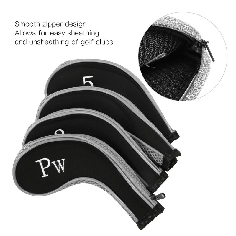 Golf Headgear, 10 Pieces Neoprene Waterproof Golf Clubs Iron Head