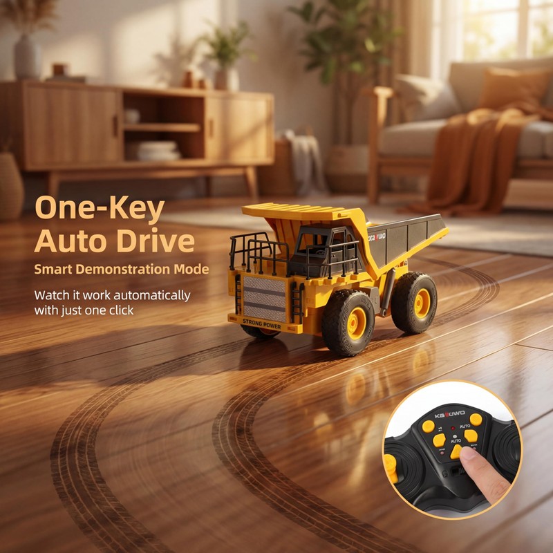 Remote Control Dump Truck for Kids Adults with 4 Battiries