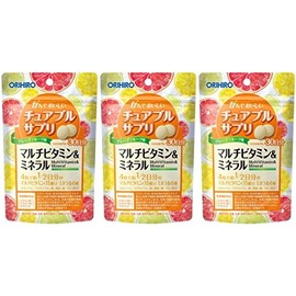 オリヒロ かんでおいしいチュアブルサプリ マルチビタミン&ミネラル 30日分×3個セット
