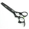 6 Inch Black Sharp Professional Hairdressing Scissors 440 °C High Hardness Salon