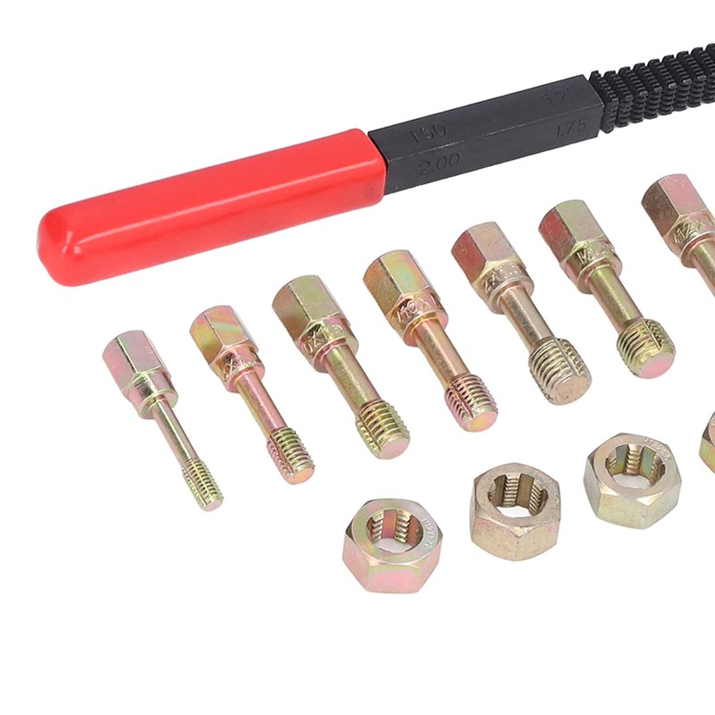 Thread Repair Kit, 15Pcs Universal Metric Thread Restorer Kit Heat
