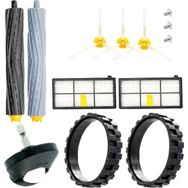 EPIEZA Tire Kit + Central Wheel + Brushes + Rollers + Filters Spare Parts Accessories for iRobot Roomba 800 Series and 900 Pack of 13 Units