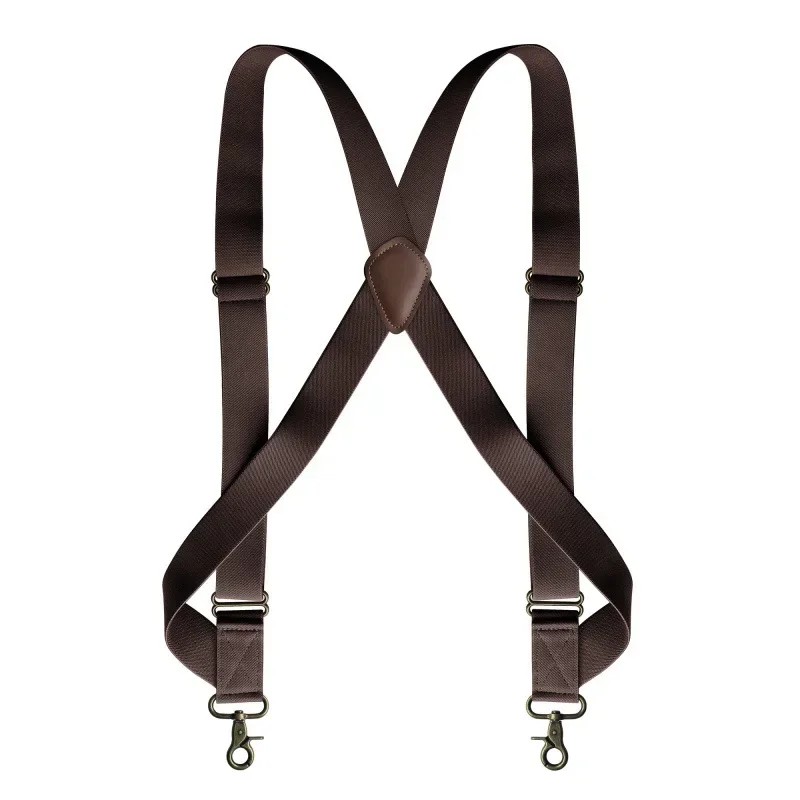 Men's X-Back Suspenders for Pants – 3.5cm Wide Adjustable Elastic